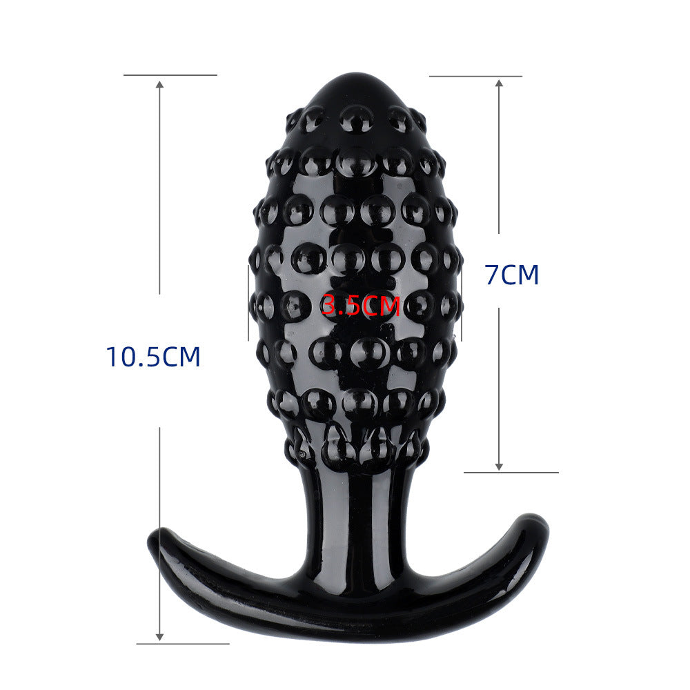 Pineapple Crystal Creative Butt Plug - Black - L - image 22