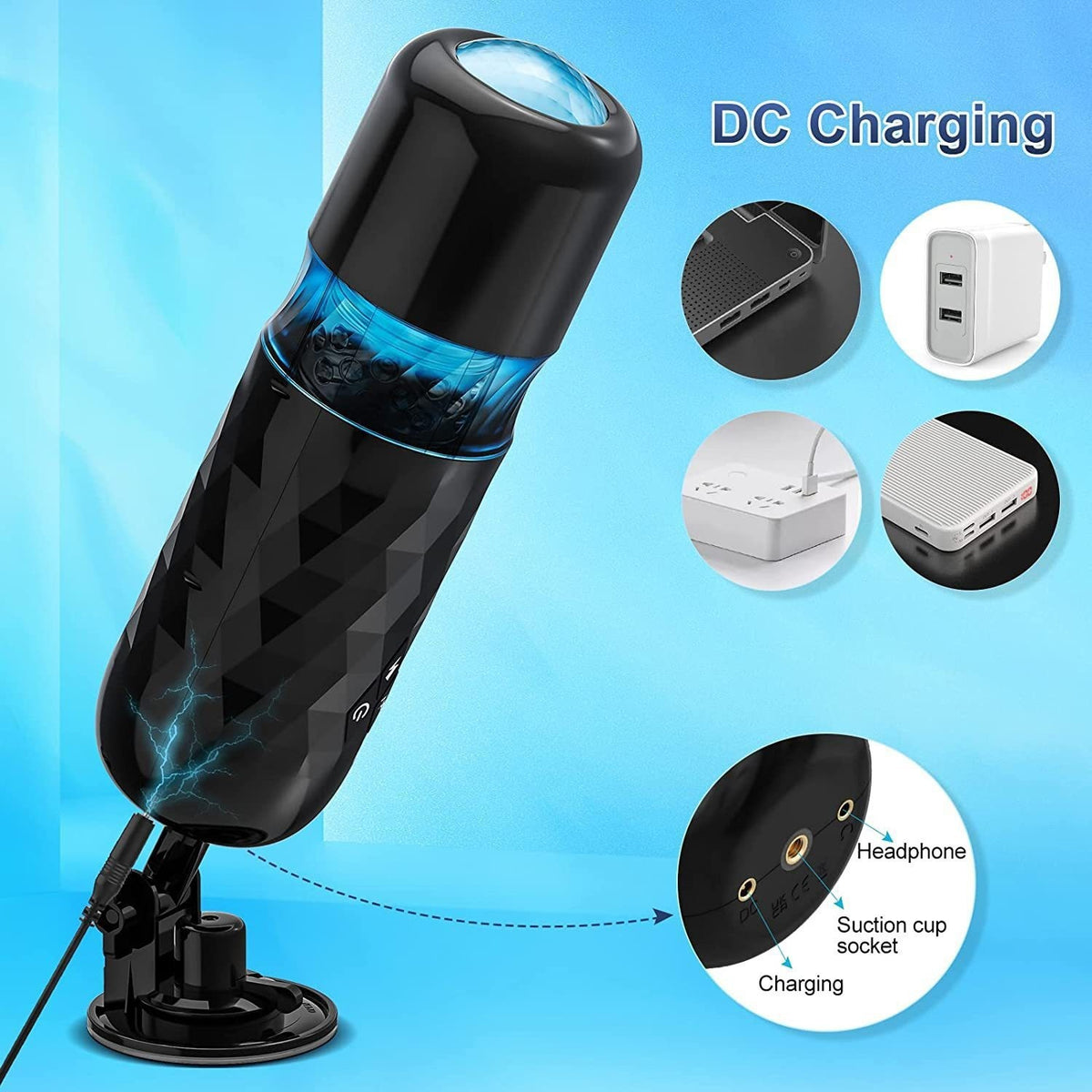 Auto-Stroking Masturbator – Thrusting/Rotating Male Toy with 8 Modes - image 5