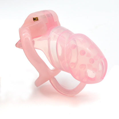 Chastity Cage with Inner Spikes - Pink 55mm Ring - image 0