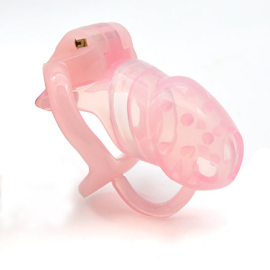 Chastity Cage with Inner Spikes - Pink 55mm Ring - image 0