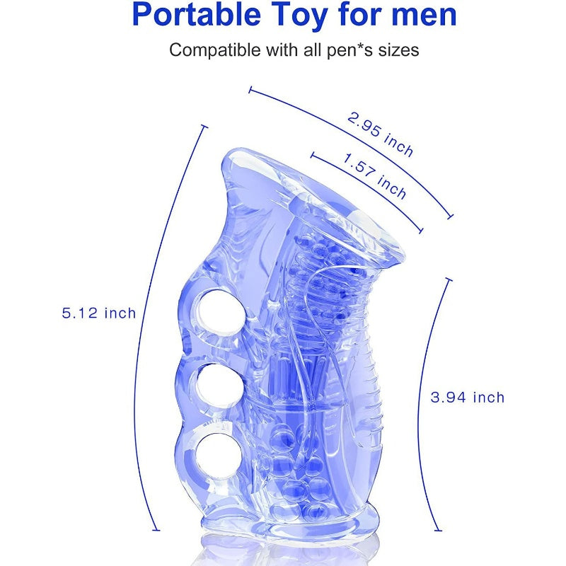 Open-Ended Male Stroker with 3D Beaded Texture – Manual & Vibrating Versions Available - image 7