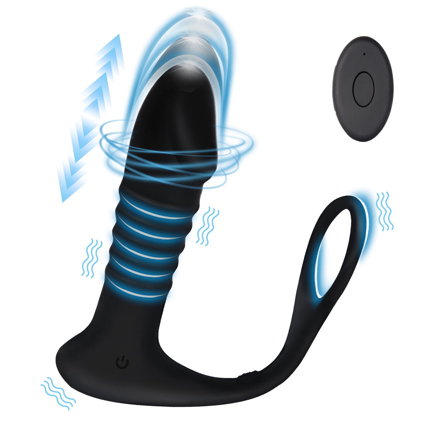 6.69''x1.7'' G Spot Butt Stimulator For Couple - Black - image 1