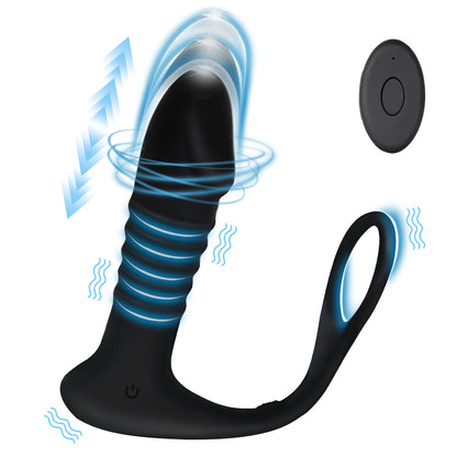 6.69''x1.7'' G Spot Butt Stimulator For Couple - Black - image 1