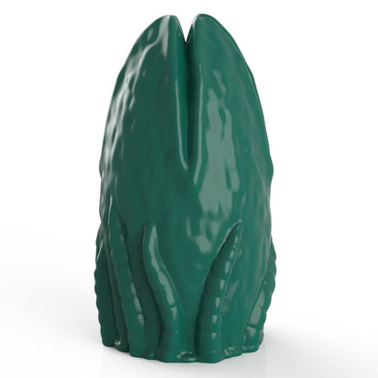Alien Egg Textured Masturbator - Olive Green - image 1