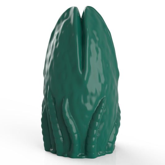 Alien Egg Textured Masturbator - Olive Green - image 1