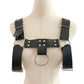English Bull Dog Leather Chest Harness Sexy Men Lingerie - Black - image 4