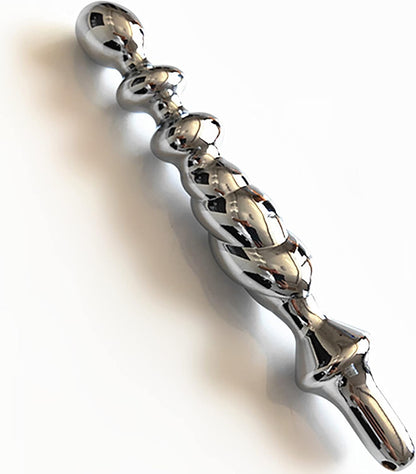 Long Metal Beaded Butt Plug - image 4