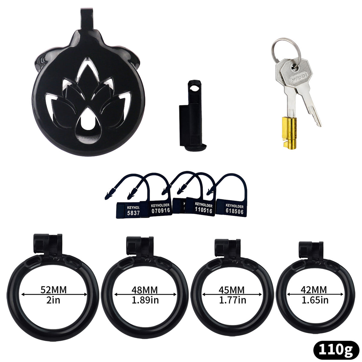 Breathable Chastity Cage - A - Black - image 2