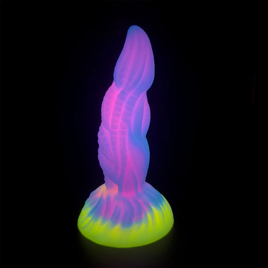 7.28'' Fantasy Lights Up Dildo With Multi-texture Design & Glow-in-the-dark Effect - image 1