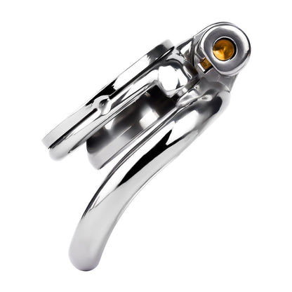 M-shaped Flat Stainless Steel Negative Inverted Chastity Penis Lock Cage - image 10