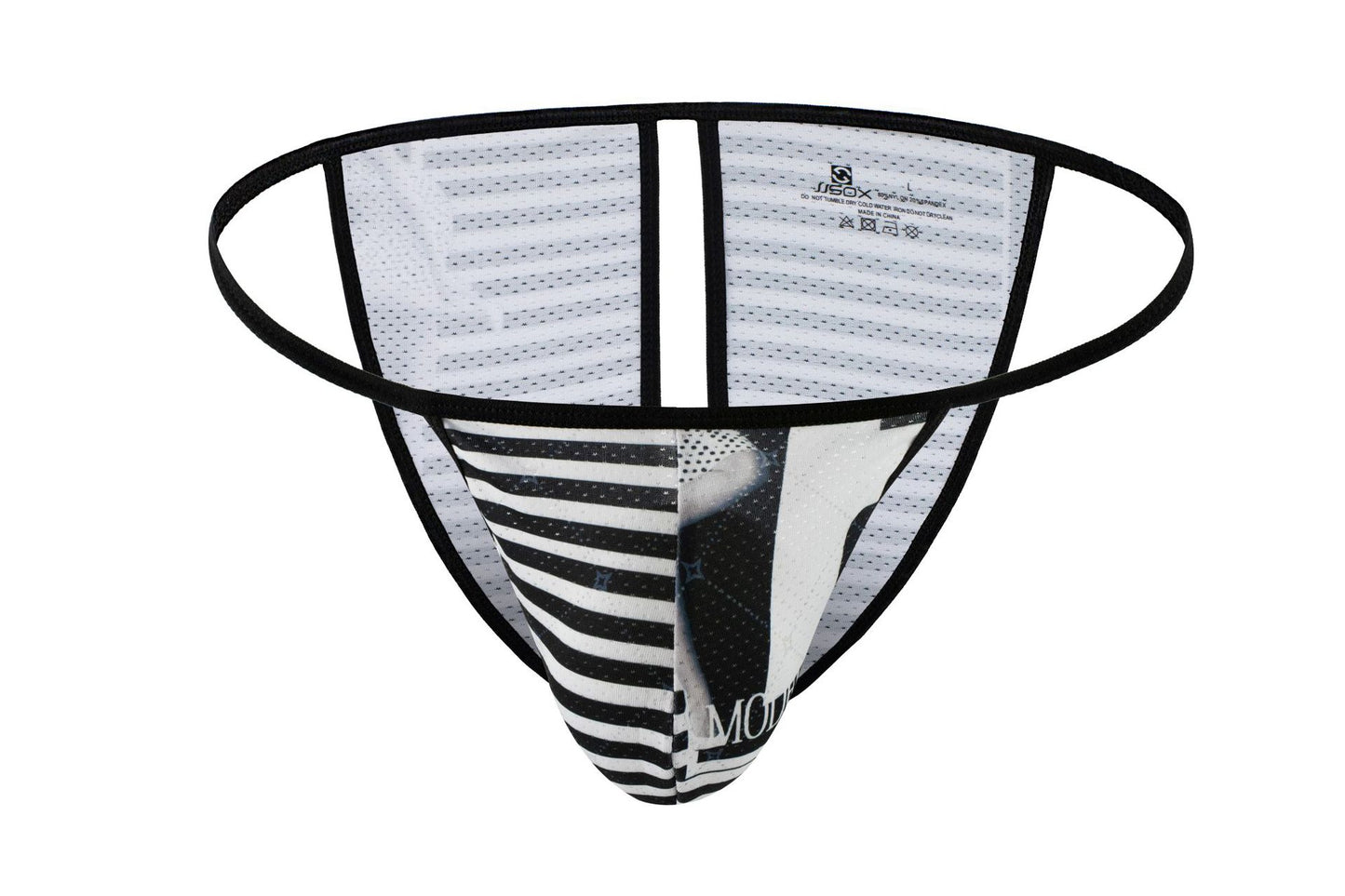 Men's Printed Triangle Low-Rise Briefs - Black and White - XL - image 31