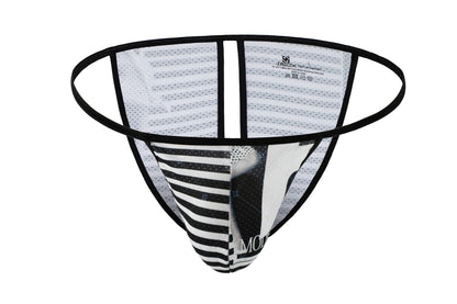 Men's Printed Triangle Low-Rise Briefs - Black and White - XL - image 31