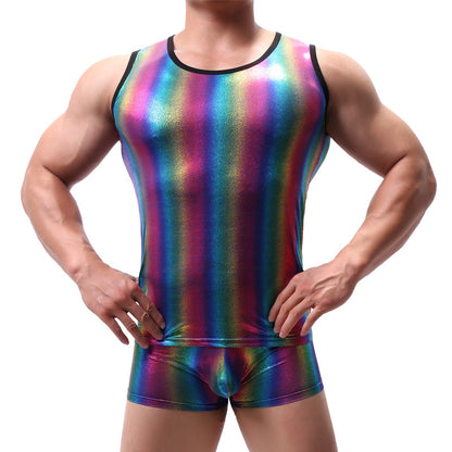 Men's Shiny Rainbow Singlet  - image 5