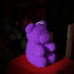 Bear Floral Low Temperature Candles - Purple Bear - image 4