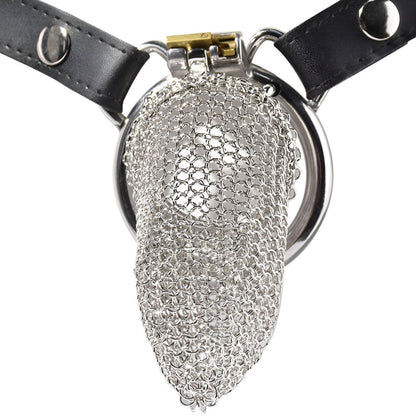 Chain Mail Plating Chastity Cage - image 4
