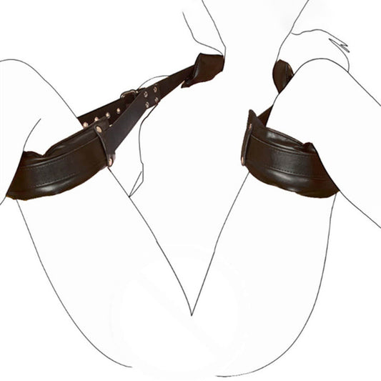 M-Shape Leg Spreader Restraint – Soft, Durable PU Leather BDSM Toy for Beginners & Advanced - image 0