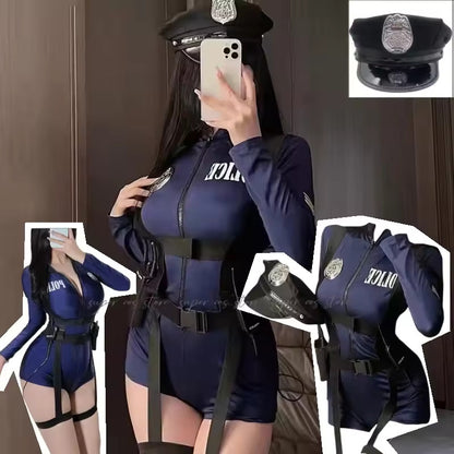 Elegant Officer-style Fitted Police Costume - image 7