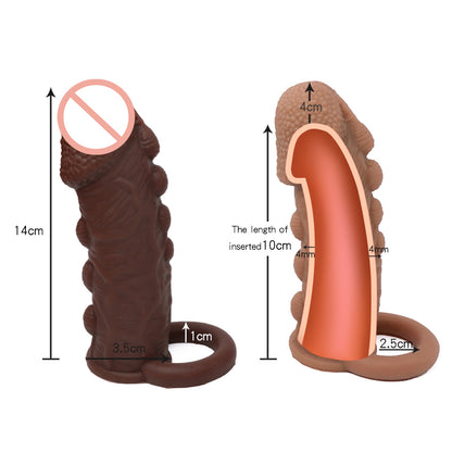 Beaded Silicone Penis Sleeve  - image 0