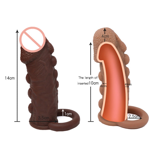 Beaded Silicone Penis Sleeve  - image 0