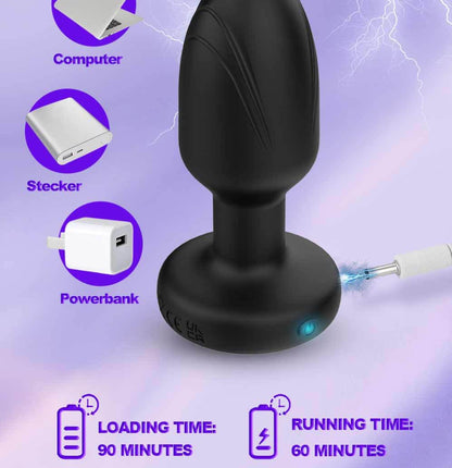 Light Up Vibrating 360° Rotating Butt Plug - image 5