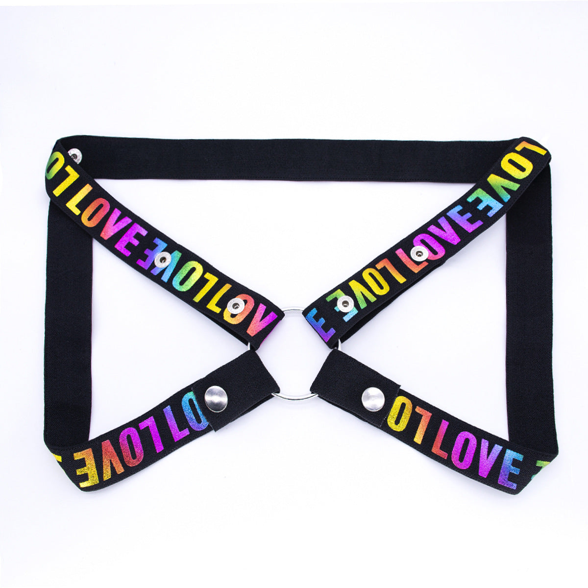 Male Chastity Belt With Four-way Wide Restraint Belt - C - rainbow - image 12