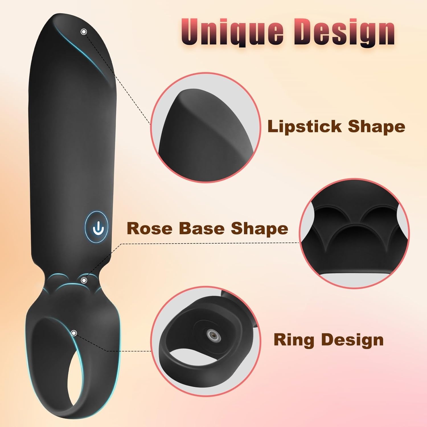 Bullet Vibrator Lipstick Mini Vibrator with 10 Vibration Modes - image 2