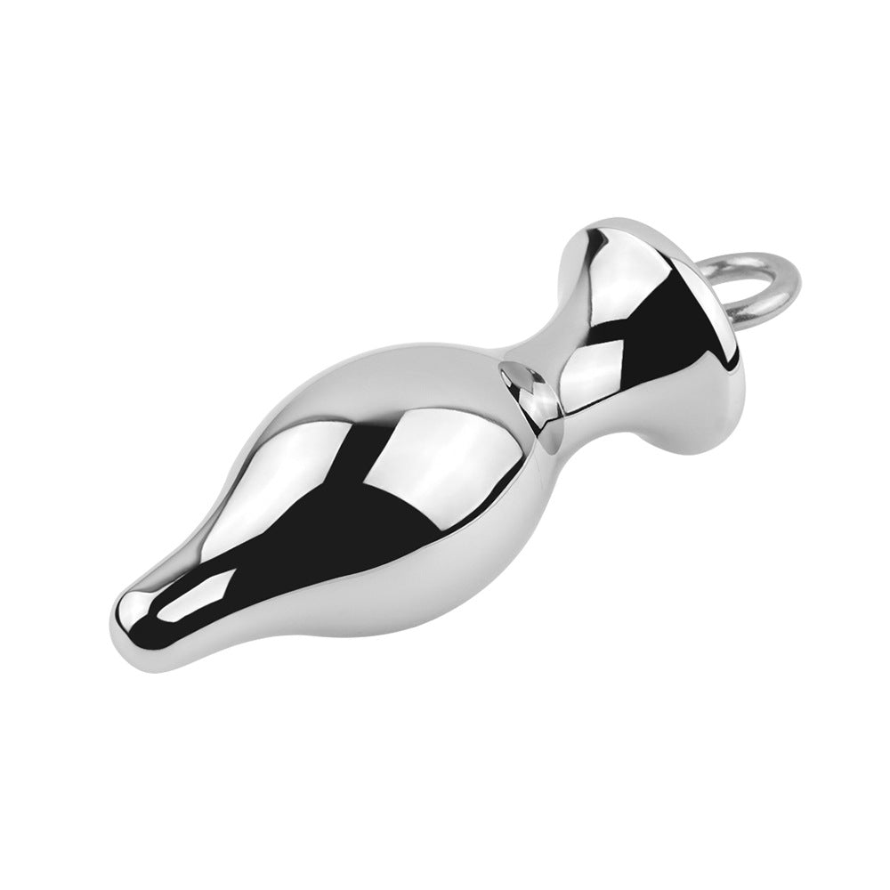 Metal Anal Plug with Pull Ring - image 3