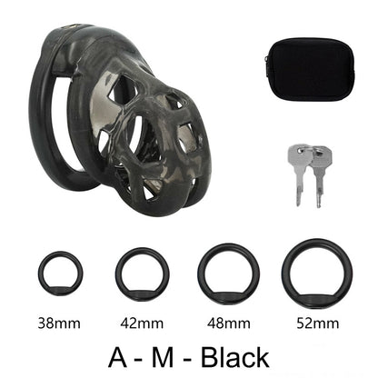 High Quallity TPE Chastity Cage - A - M - Black - image 6