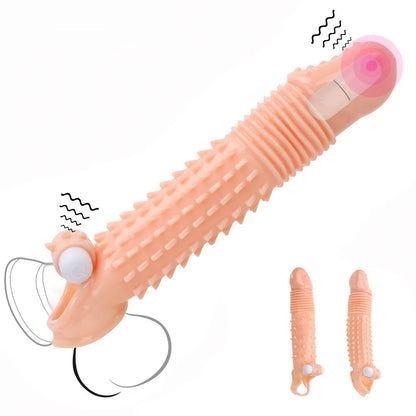 Vibrating Cock Sleeve Penis Enlargement Extender  - image 0