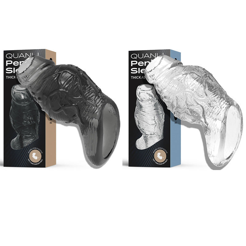 Punch-Style Studded Open-Head Penis Sleeve - image 5