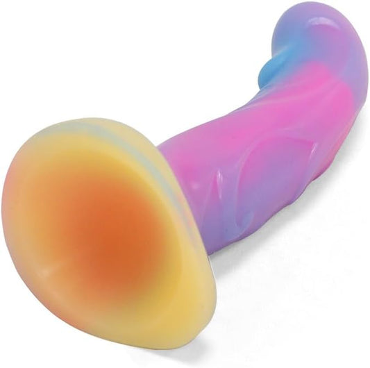 6.1'' Anal Glow In The Dark Dildo with Suction Cup - image 0