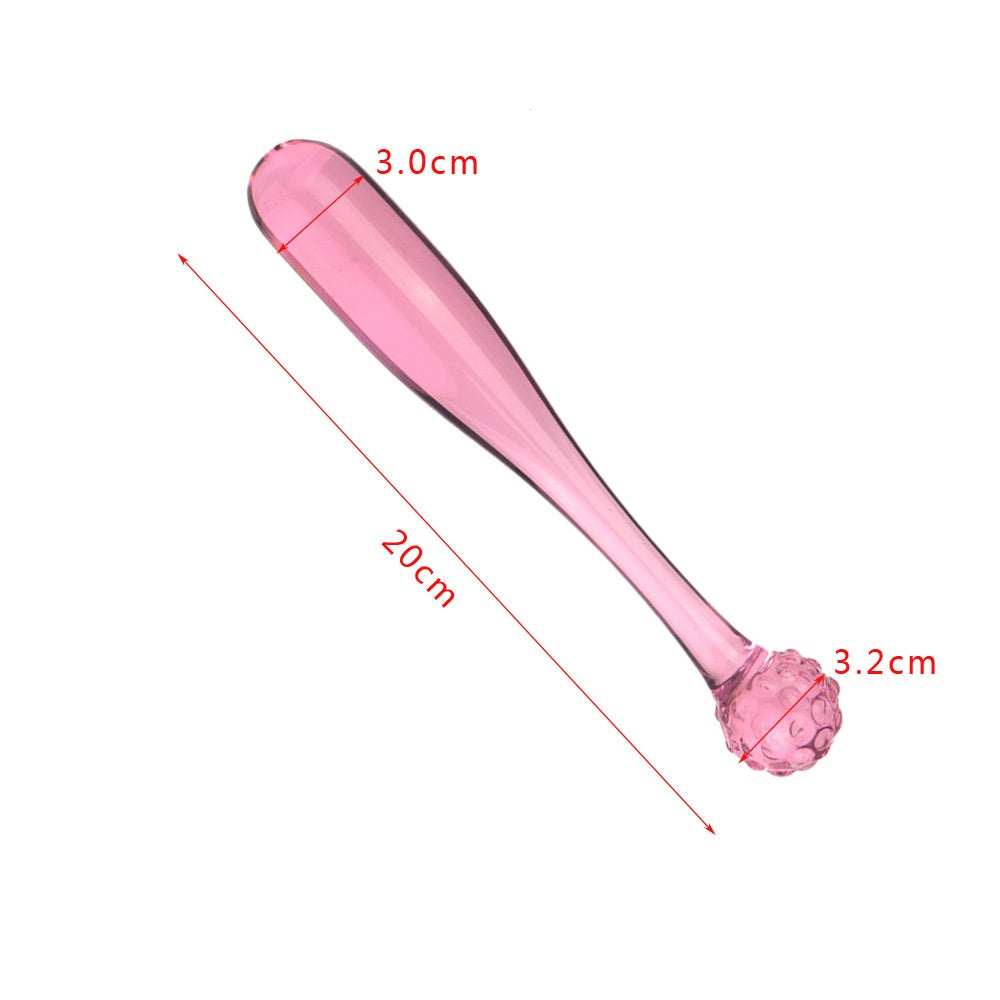 Shaped Glass Butt Plug - Pink - image 7