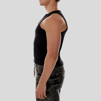 Versatile White Loose-fit Casual Tank Top - image 0