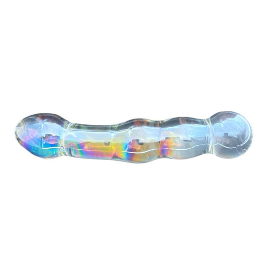 Colorful Glass Penis Masturbation Stick Sex Toy - image 0