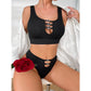 Sheer Lace Lingerie Set for Women – Deep V Teddy with G-String Panties - image 10