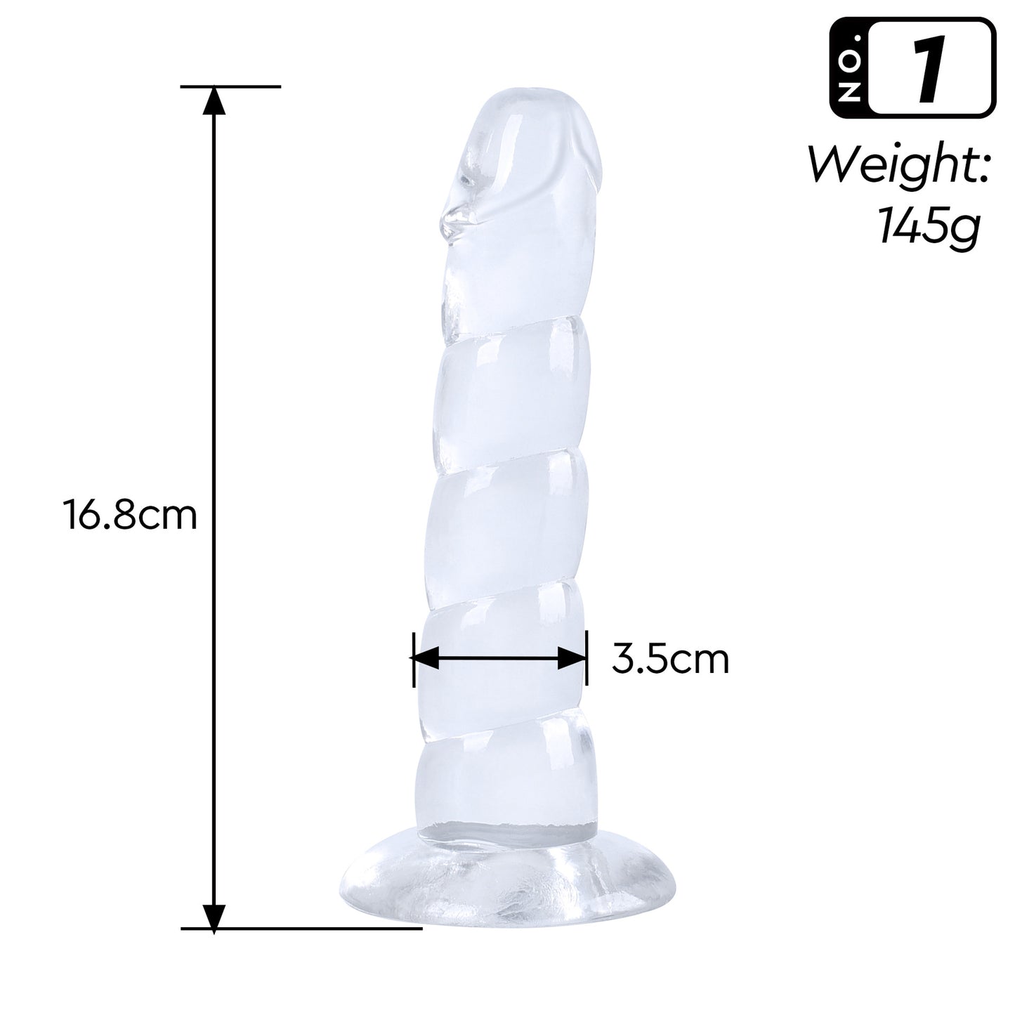  6.61 and 6.69 inches Unisex Anal Plug for Active Pleasure - 6.61 inches - image 0