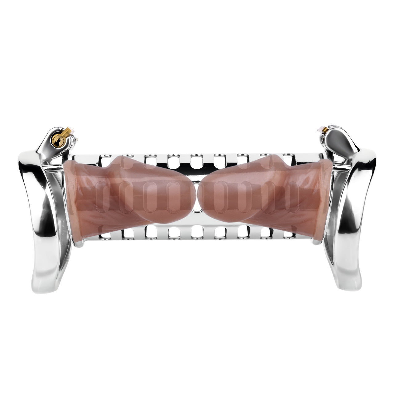 LustLink Duo Stainless Steel Locking Cock Ring - image 0