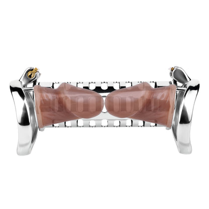 LustLink Duo Stainless Steel Locking Cock Ring - image 0