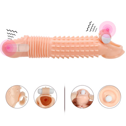 Vibrating Cock Sleeve Penis Enlargement Extender  - image 1