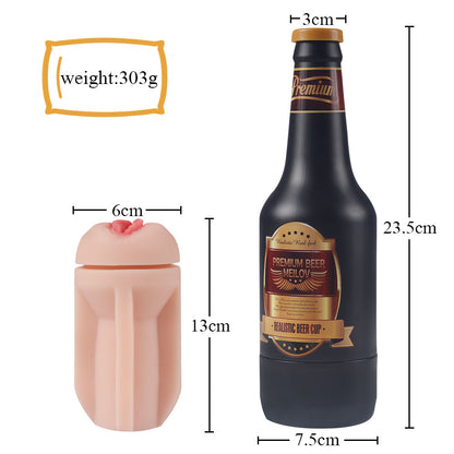 Beer Bottle Shaped Strong Sucking Handheld Pocket Pussies - image 0