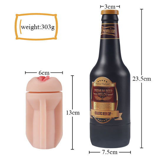 Beer Bottle Shaped Strong Sucking Handheld Pocket Pussies - image 0