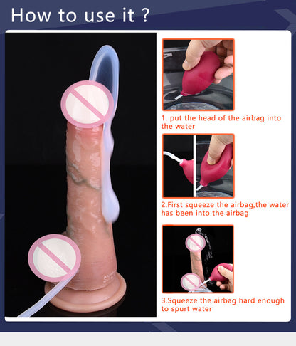 Realistic Ejaculating Dildo (with syringe & pump) - image 3