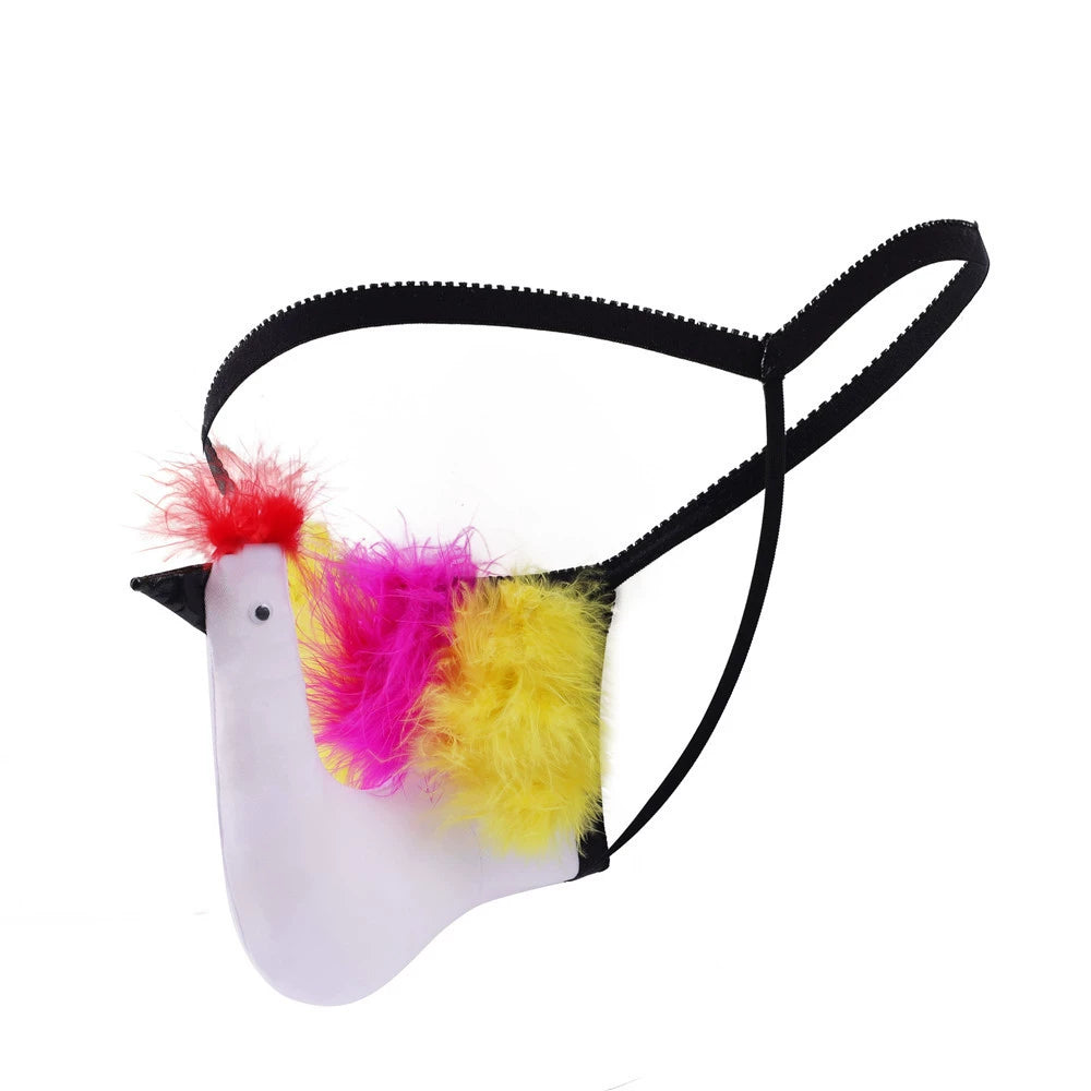 Men's Funny Big Bird Penis Pouch Thong - White - image 9