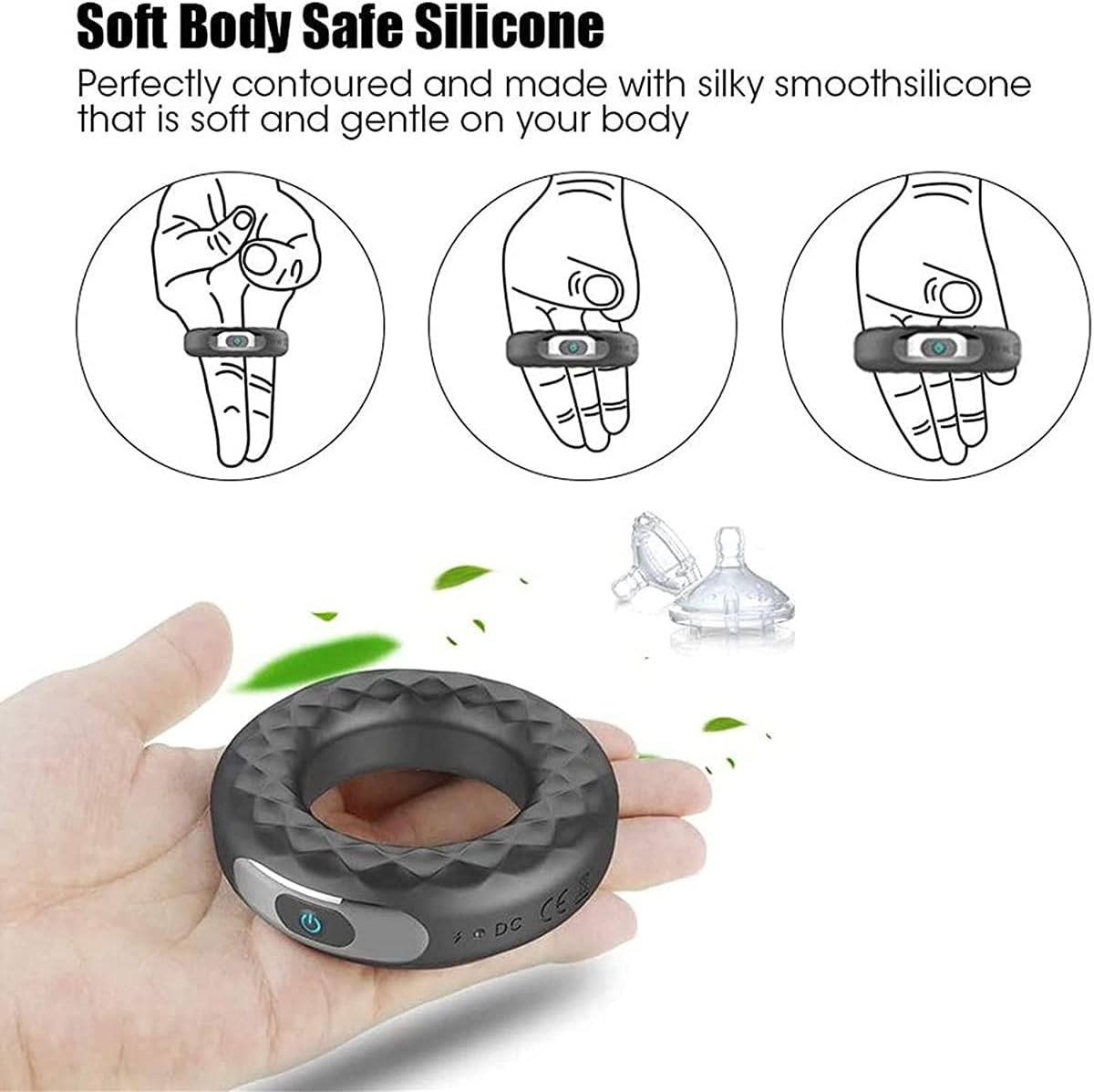 Electric Cock Ring (Delay 10 Vibration Modes+Clitoris Stimulation) - image 7