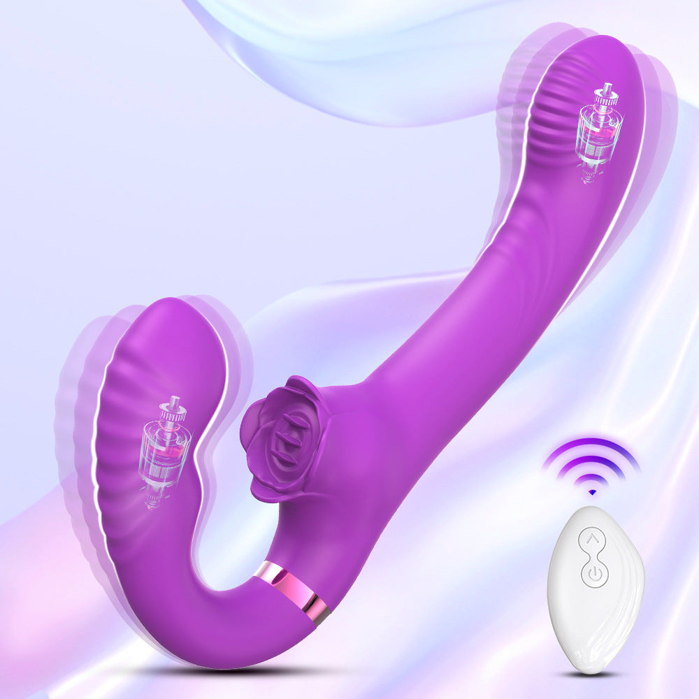 Remote Control G Spot Vibrator With Clit Licking - Purple - image 6