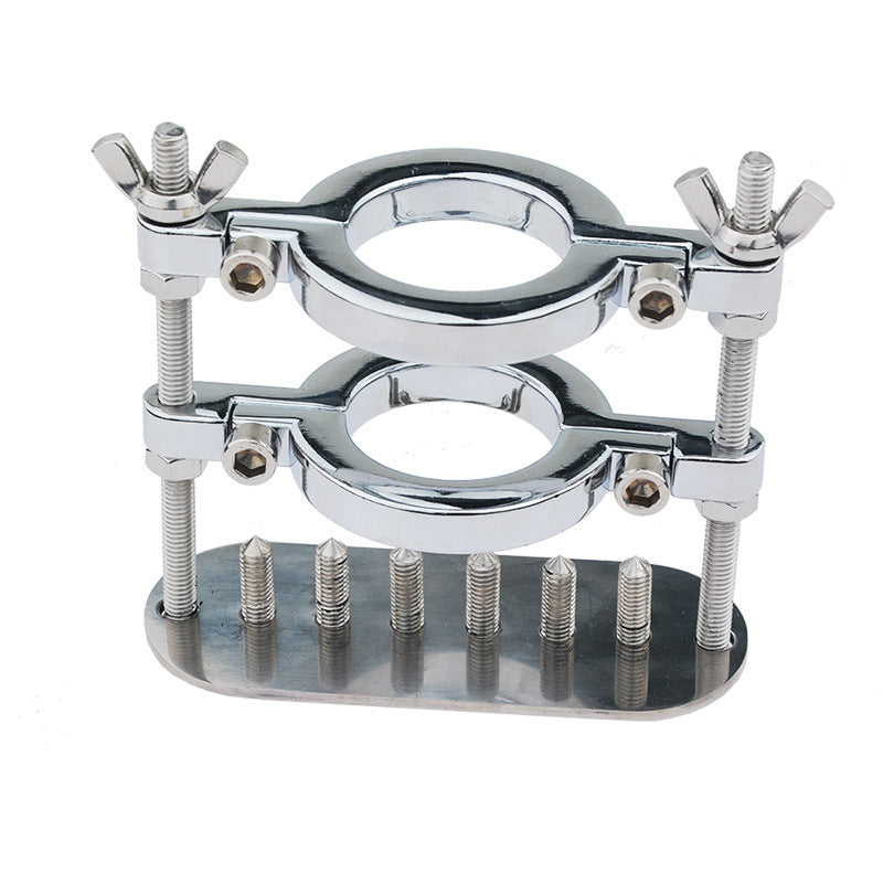 Adjustable Stainless Steel CBT Ball Stretcher with Removable Spikes – Extreme Pleasure & Pain Control - D - image 4