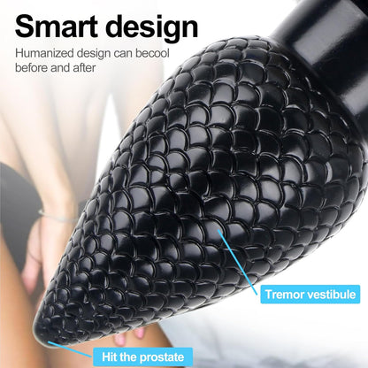 Textured Silicone Butt Plug  - image 7