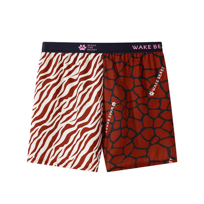 Men's Boxer Briefs With Leopard Print - Red - 3XL - image 3