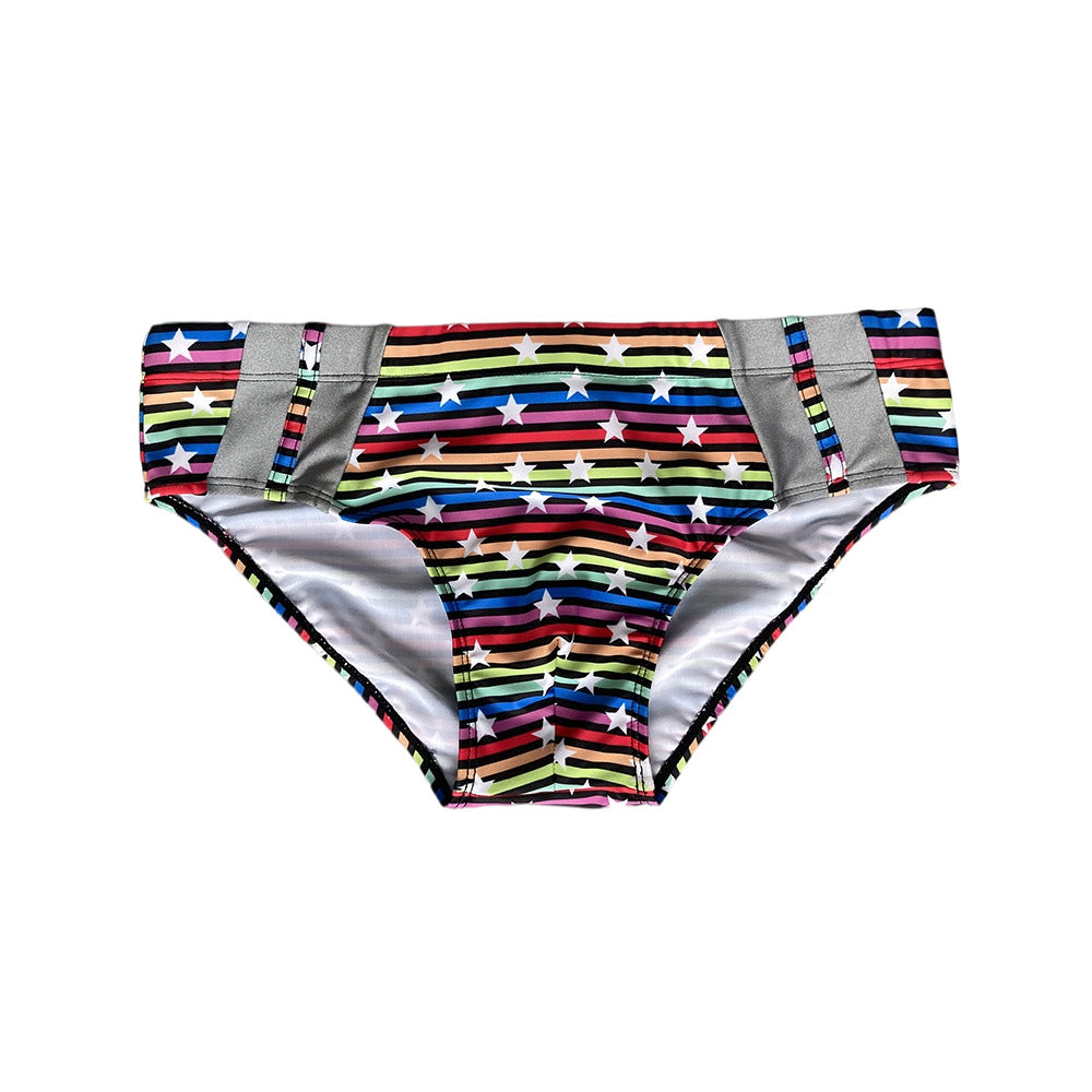 USA Silver Stud Rainbow Swim Briefs Men Underwear - image 4