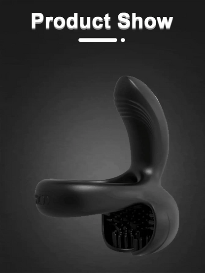 Men's Vibrating Ring with Perineum & Testicle Stimulation – Designed for Shared Pleasur - image 1